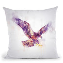Eagle Flying Throw Pillow By Cornel Vlad - by all about vibe