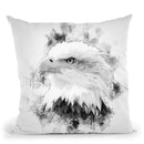 Eagle Head I Throw Pillow By Cornel Vlad - by all about vibe