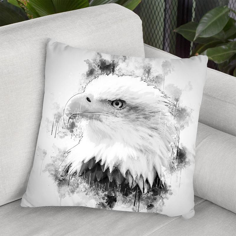 Eagle Head I Throw Pillow By Cornel Vlad - by all about vibe