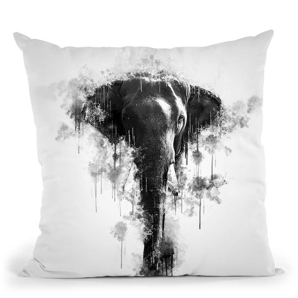 Elephant Head I Throw Pillow By Cornel Vlad - by all about vibe