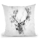 Elk Head I Throw Pillow By Cornel Vlad - by all about vibe
