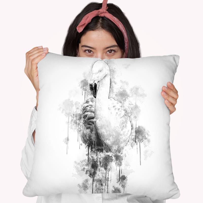 Flamingo I Throw Pillow By Cornel Vlad - by all about vibe