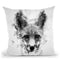 Fox Head I Throw Pillow By Cornel Vlad - by all about vibe
