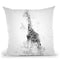 Giraffe Blackndwhite Throw Pillow By Cornel Vlad - by all about vibe
