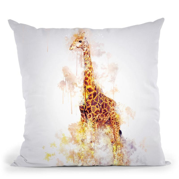 Giraffe Throw Pillow By Cornel Vlad - by all about vibe