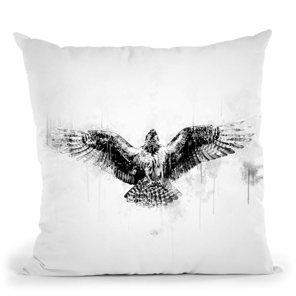 Hawk Flying I Throw Pillow By Cornel Vlad - by all about vibe