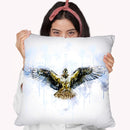 Hawk Flying Throw Pillow By Cornel Vlad - by all about vibe