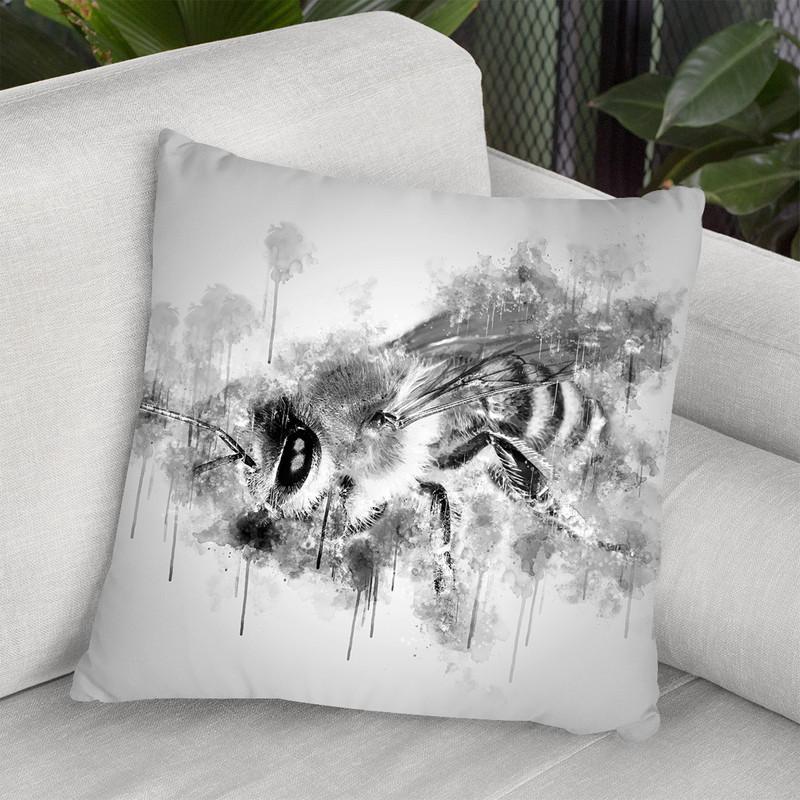 Honey Bee I Throw Pillow By Cornel Vlad - by all about vibe