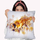 Honey Bee Throw Pillow By Cornel Vlad - by all about vibe