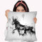 Horse Black Horse Running I Throw Pillow By Cornel Vlad - by all about vibe