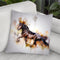 Horse Black Horse Running Throw Pillow By Cornel Vlad - by all about vibe