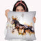 Horse Black Horse Running Throw Pillow By Cornel Vlad - by all about vibe