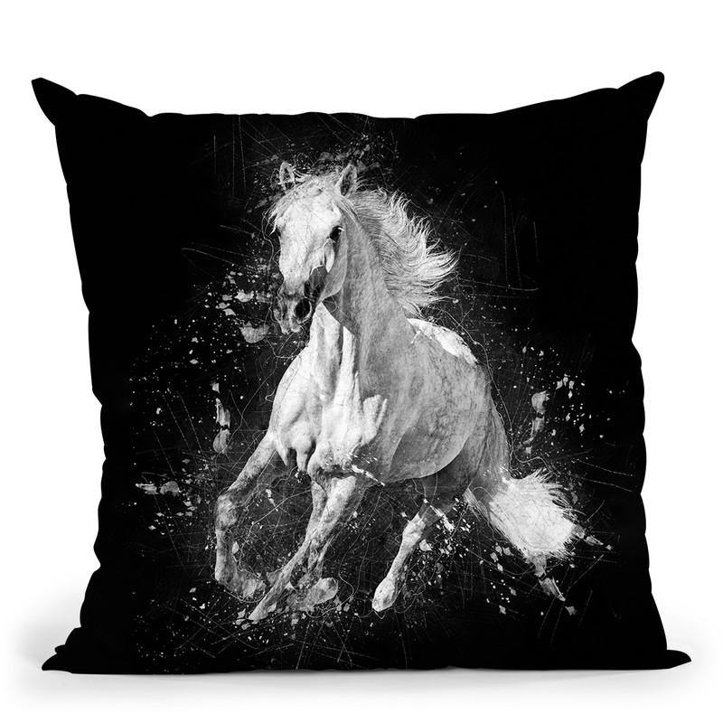 Horse Throw Pillow By Cornel Vlad - by all about vibe