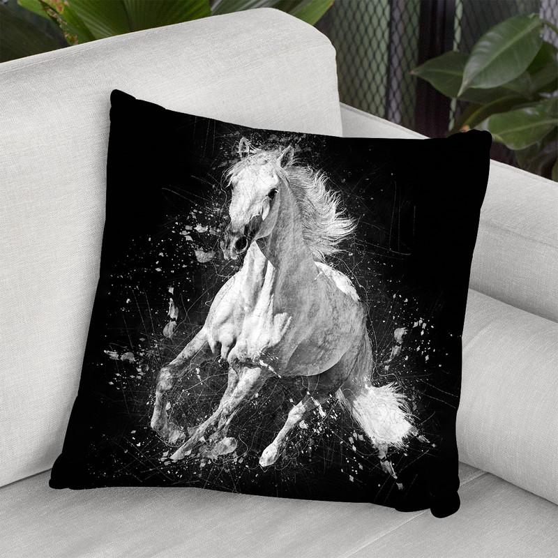 Horse Throw Pillow By Cornel Vlad - by all about vibe