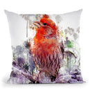 House Finch Bird Throw Pillow By Cornel Vlad - by all about vibe