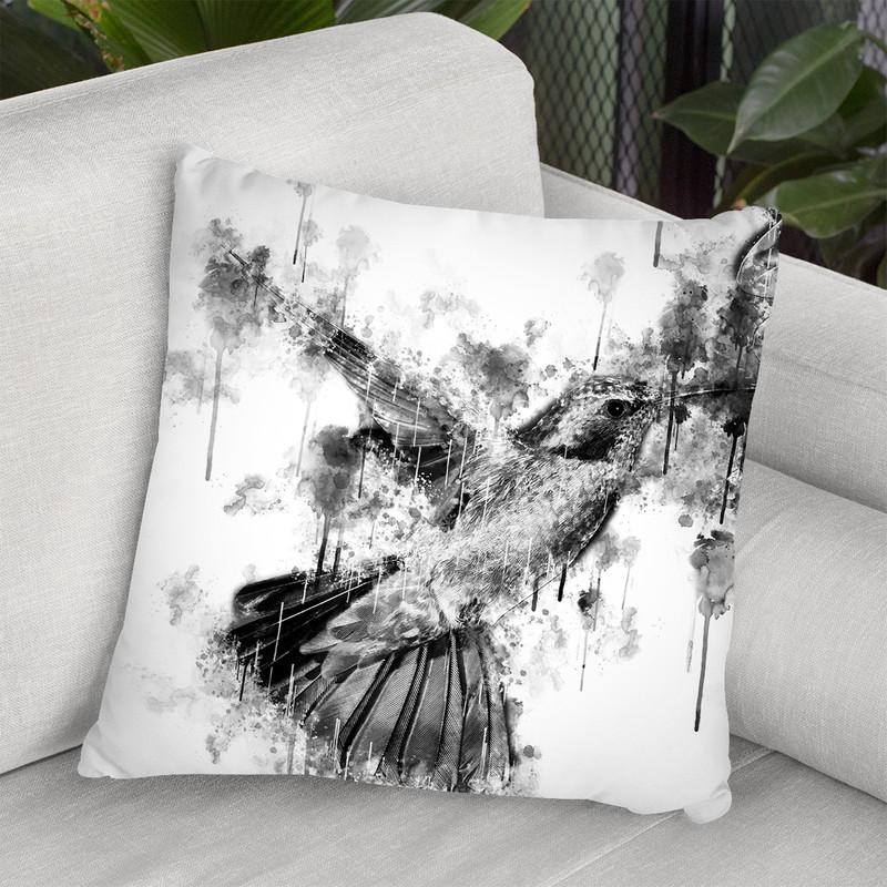 Humingbird I Throw Pillow By Cornel Vlad - by all about vibe