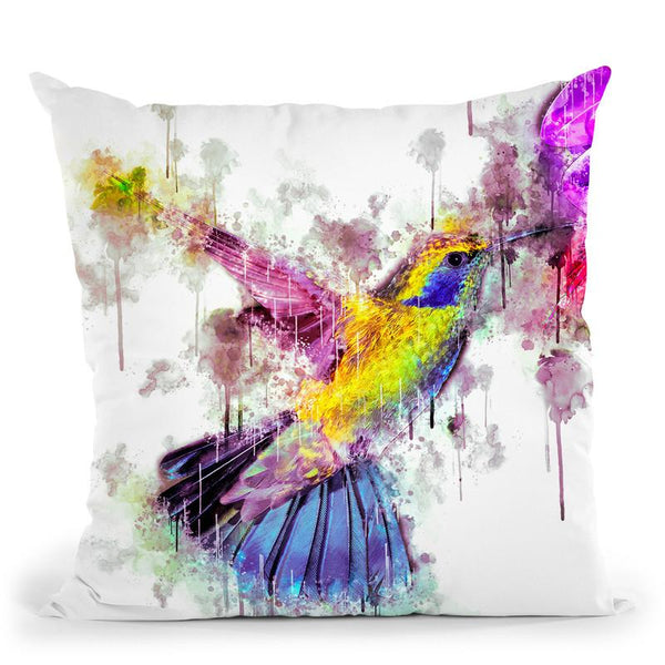 Humingbird Throw Pillow By Cornel Vlad - by all about vibe