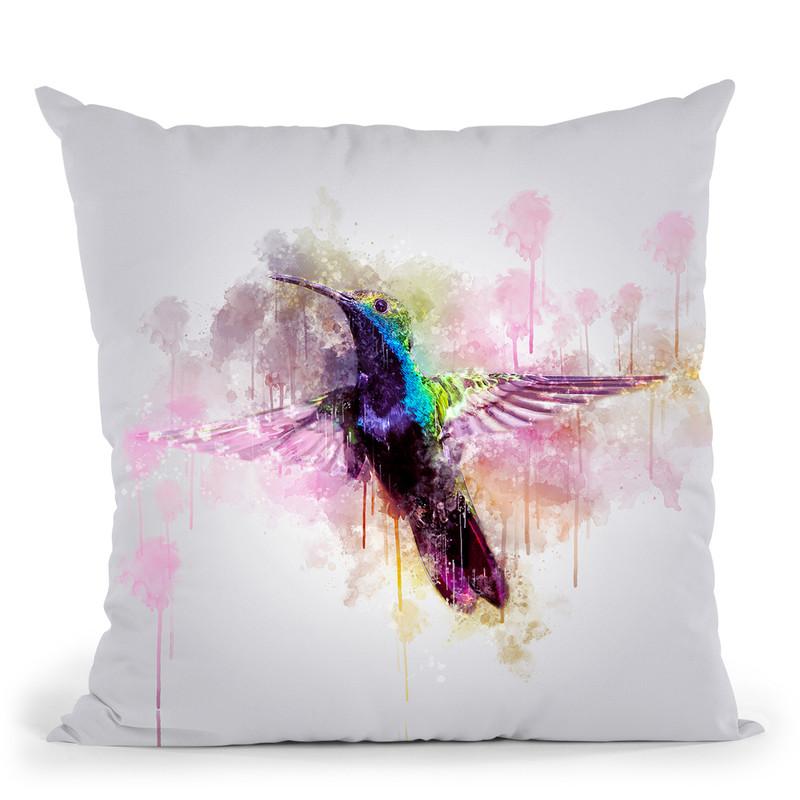 Hummingbird Throw Pillow By Cornel Vlad - by all about vibe