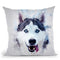 Husky Happy Throw Pillow By Cornel Vlad - by all about vibe