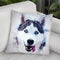 Husky Happy Throw Pillow By Cornel Vlad - by all about vibe