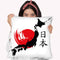Japan Country Red Sun Kanji Throw Pillow By Cornel Vlad - by all about vibe