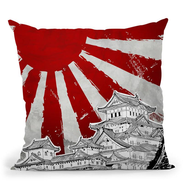 Japanese Palace Throw Pillow By Cornel Vlad - by all about vibe