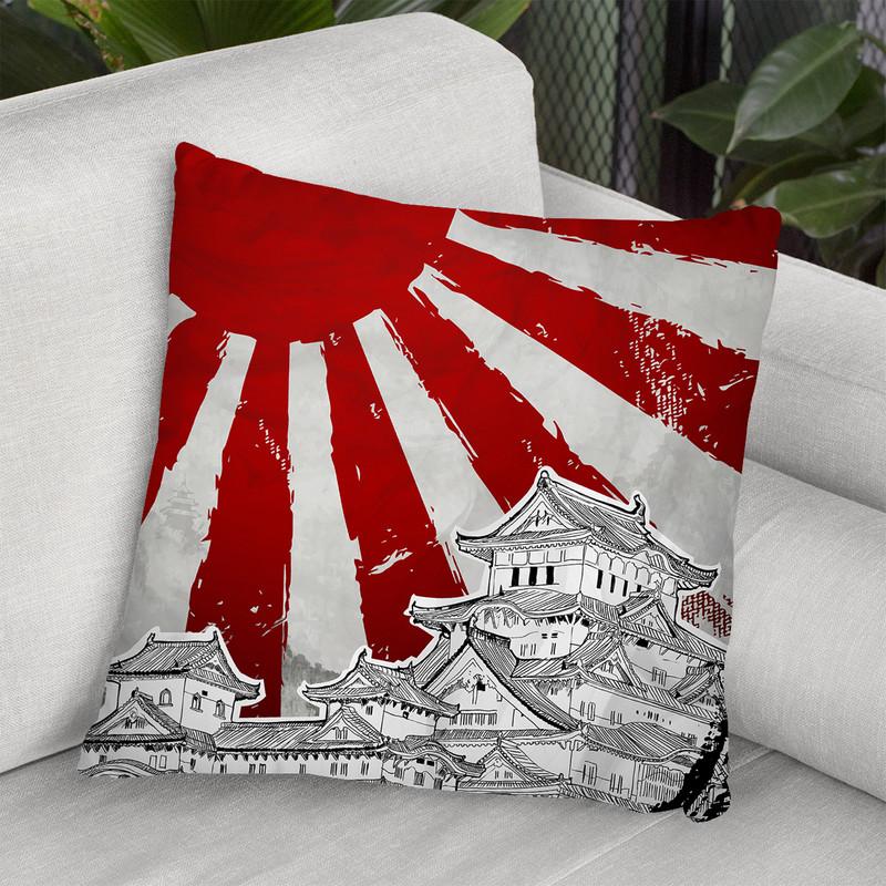 Japanese Palace Throw Pillow By Cornel Vlad - by all about vibe