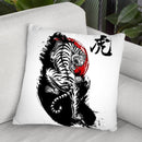 Japanese Tiger Throw Pillow By Cornel Vlad - by all about vibe