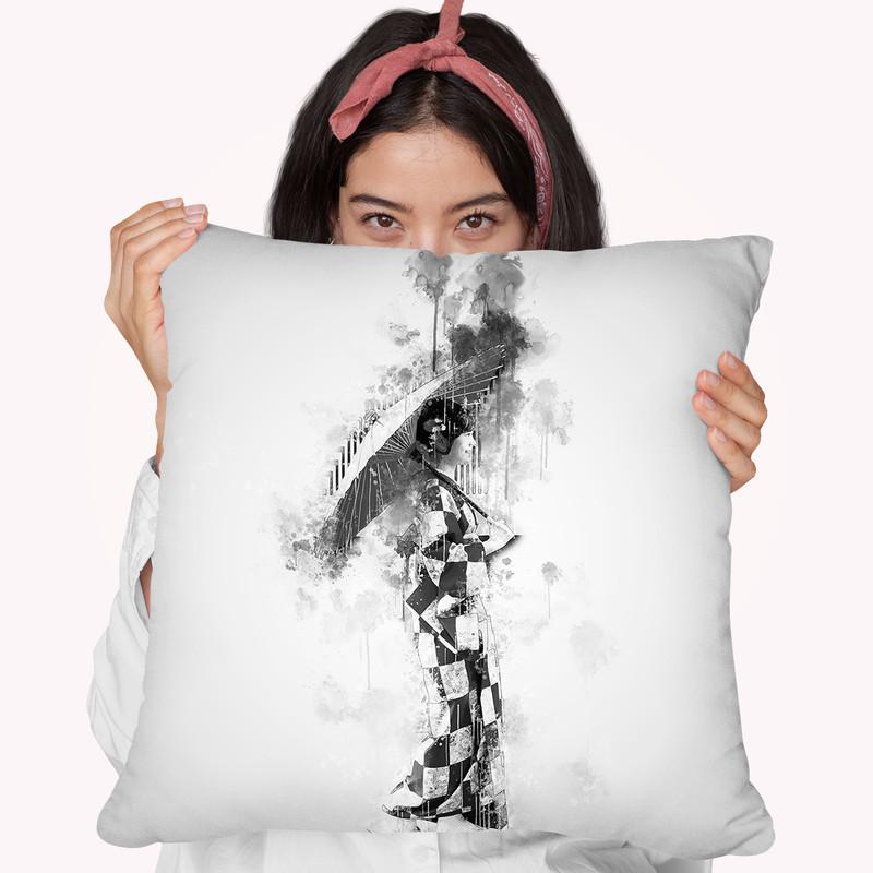 Japanese Girl I Throw Pillow By Cornel Vlad - by all about vibe