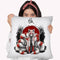 Japanese Nine Tailed Fox Kitsune Displate Throw Pillow By Cornel Vlad - by all about vibe