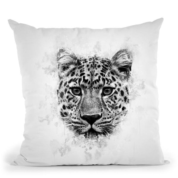 Leopard Head I Throw Pillow By Cornel Vlad - by all about vibe