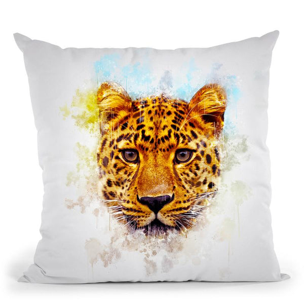 Leopard Head Throw Pillow By Cornel Vlad - by all about vibe