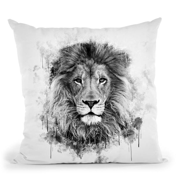 Lion Head I Throw Pillow By Cornel Vlad - by all about vibe