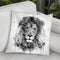 Lion Head I Throw Pillow By Cornel Vlad - by all about vibe