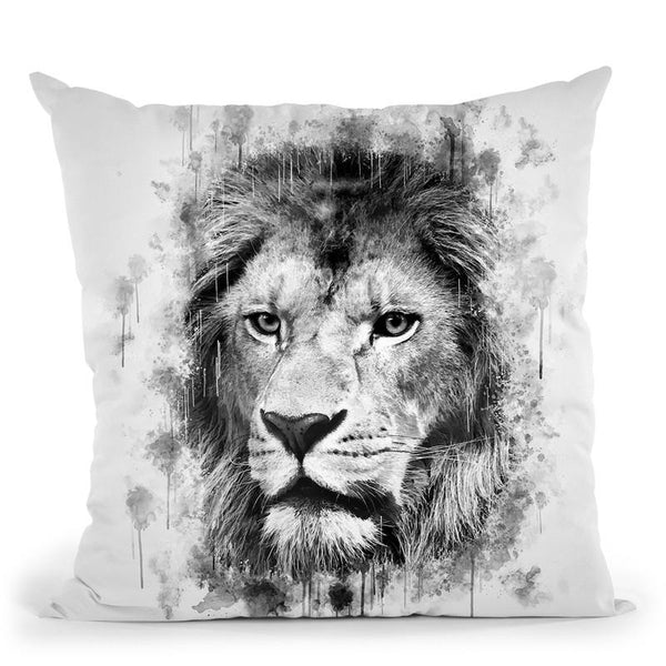 Lion Head Looking I Throw Pillow By Cornel Vlad - by all about vibe