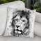 Lion Head Looking I Throw Pillow By Cornel Vlad - by all about vibe