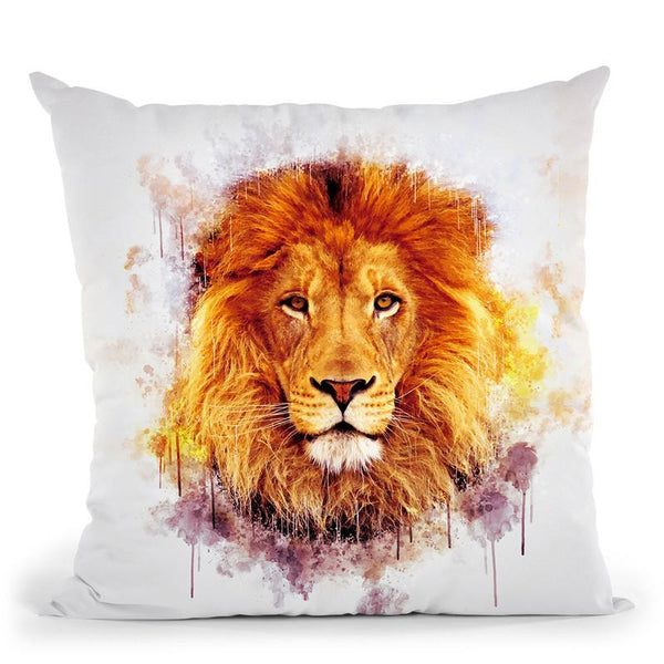 Lion Head Throw Pillow By Cornel Vlad - by all about vibe