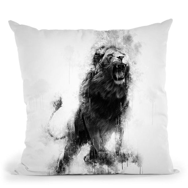 Lion Mighty I Throw Pillow By Cornel Vlad - by all about vibe