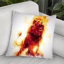 Lion Mighty Throw Pillow By Cornel Vlad - by all about vibe