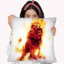 Lion Mighty Throw Pillow By Cornel Vlad - by all about vibe