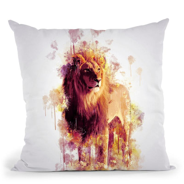 Lion Throw Pillow By Cornel Vlad - by all about vibe