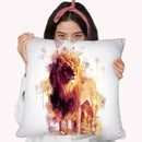 Lion Throw Pillow By Cornel Vlad - by all about vibe
