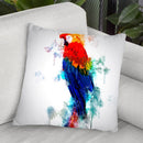 Macaw Parrot Throw Pillow By Cornel Vlad - by all about vibe