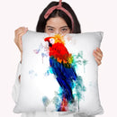 Macaw Parrot Throw Pillow By Cornel Vlad - by all about vibe