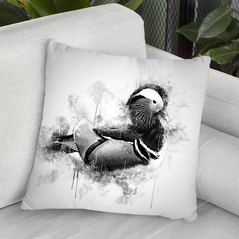 Mandarin Duck I Throw Pillow By Cornel Vlad - by all about vibe