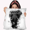 Mighty Elephant I Throw Pillow By Cornel Vlad - by all about vibe