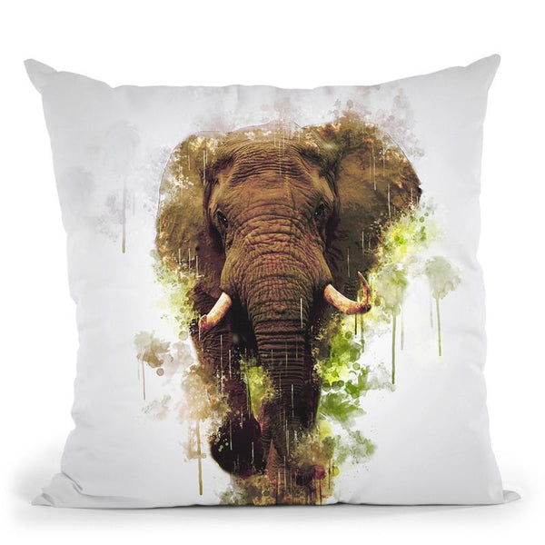 Mighty Elephant Throw Pillow By Cornel Vlad - by all about vibe