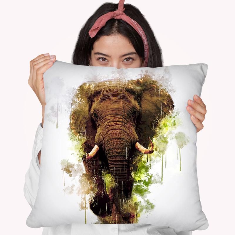 Mighty Elephant Throw Pillow By Cornel Vlad - by all about vibe