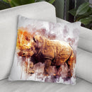 Mighty Rhino Throw Pillow By Cornel Vlad - by all about vibe