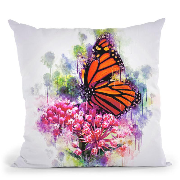Monarch Butterfly Throw Pillow By Cornel Vlad - by all about vibe